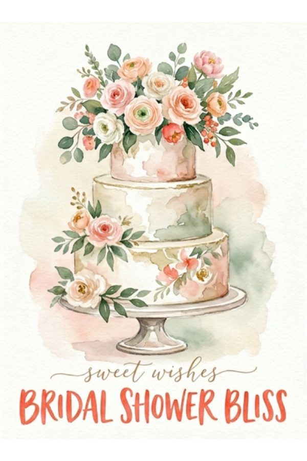 Bridal shower cake card